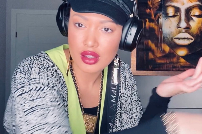Patricia Kazadi na planie serialu #kwarantanna