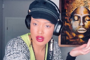 Patricia Kazadi na planie serialu #kwarantanna