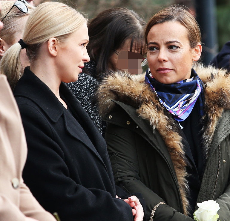Anna Mucha i Basia Kurdej-Szatan na pogrzebie Pawła Królikowskiego