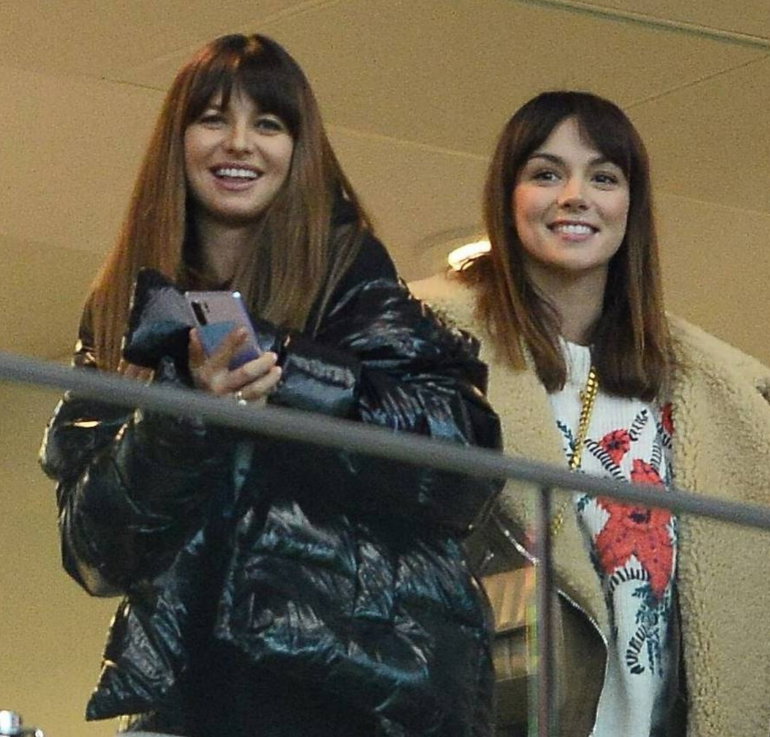 Anna Lewandowska i Paulina Krupińska na meczu Polska-Słowenia