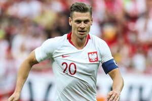 Łukasz Piszczek na meczu reprezentacji Polski