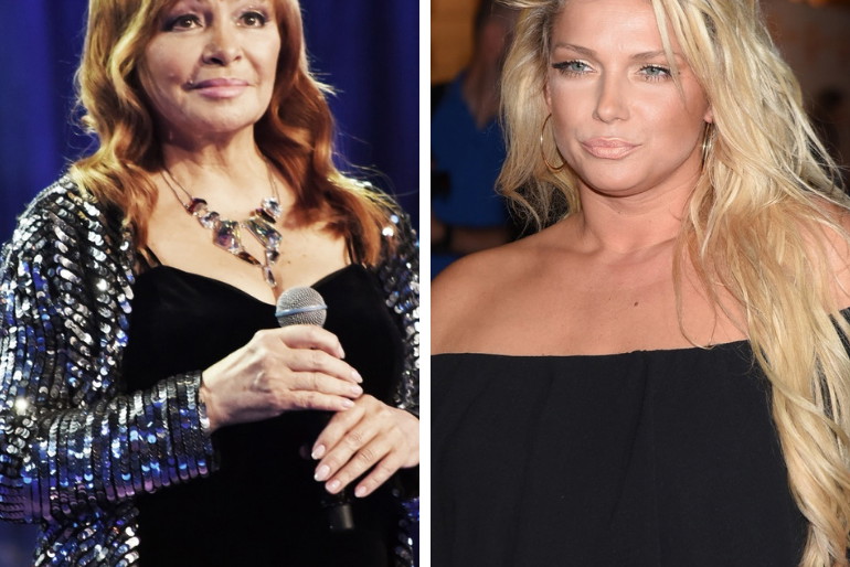 Zdzisława Sośnicka na scenie i Joanna Liszowska na imprezie