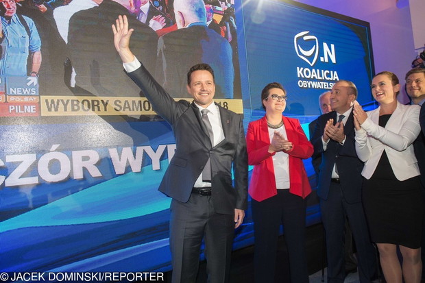 Wieczór wyborczy Koalicji Obywatelskiej w Warszawie