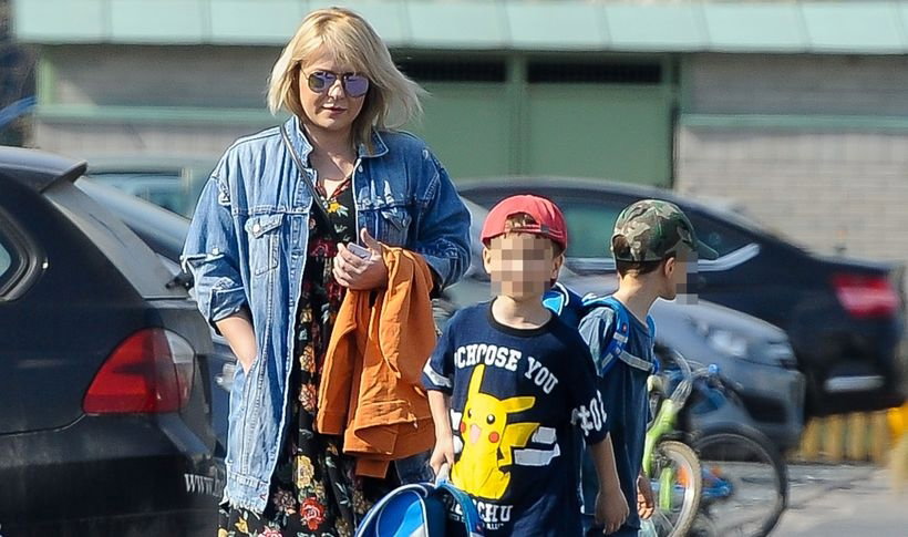 Aneta Zając z dziećmi