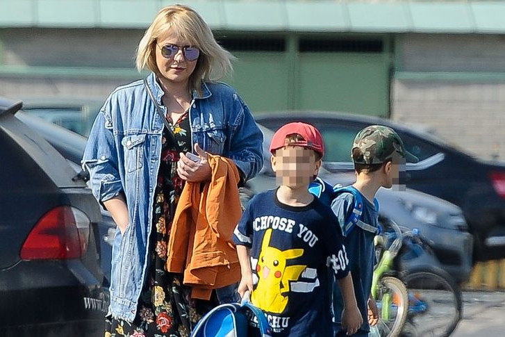 Aneta Zając z dziećmi