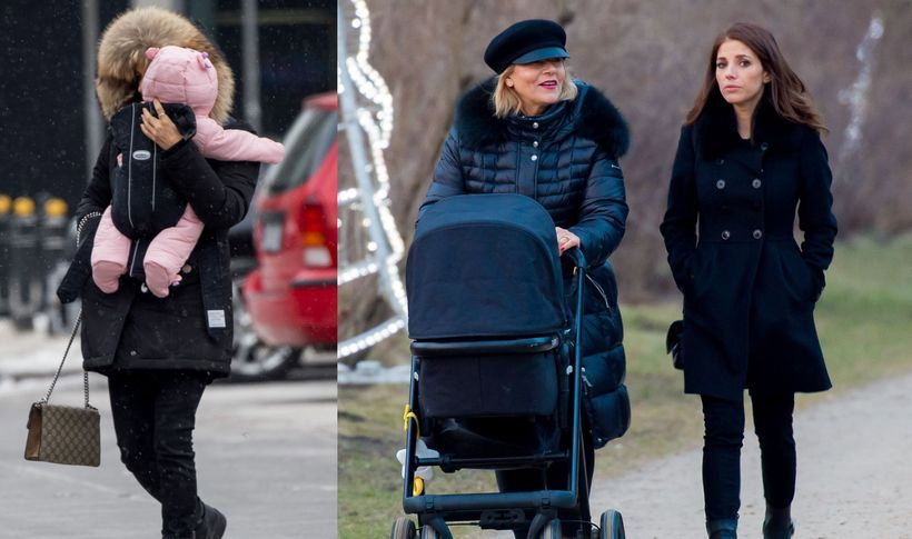 Weronika Rosati z córką w Warszawie
