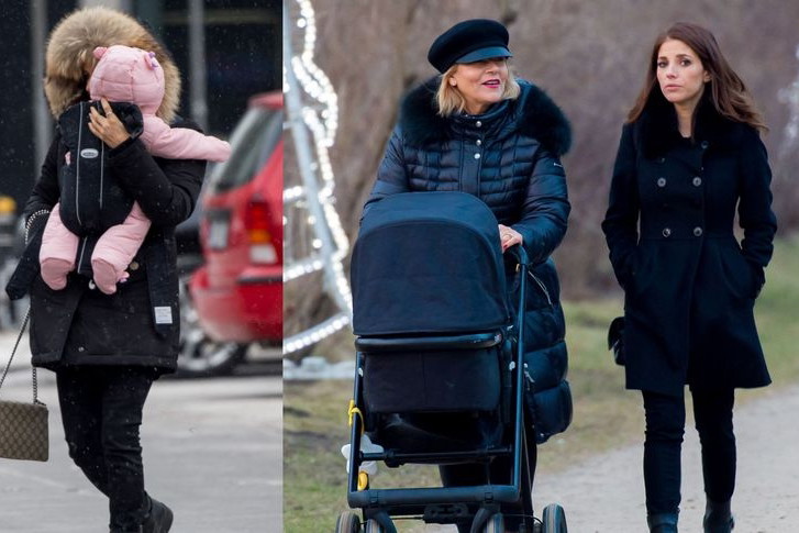 Weronika Rosati z córką w Warszawie