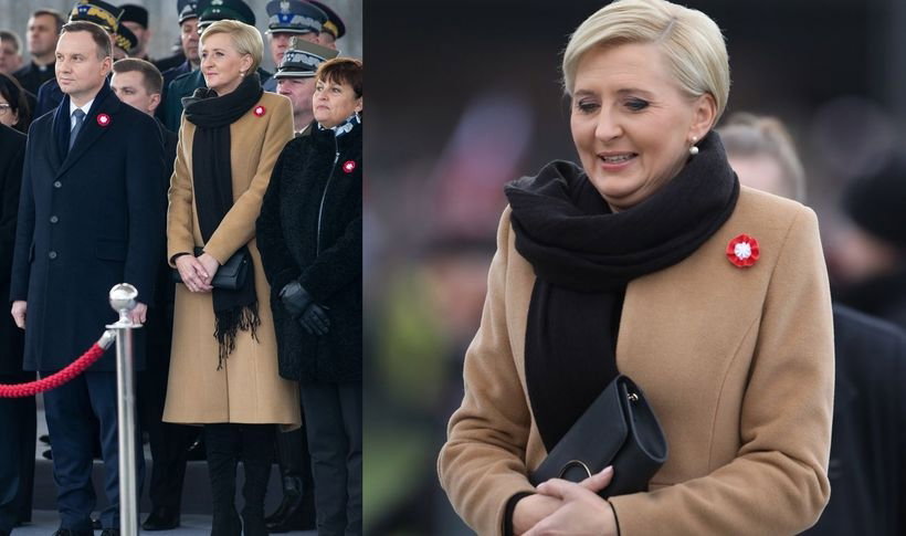 Agata Duda na obchodach Święta Niepodległości
