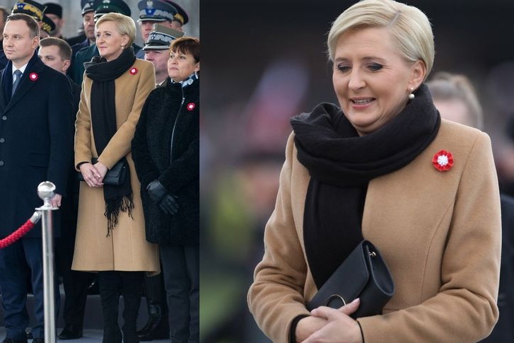 Agata Duda na obchodach Święta Niepodległości