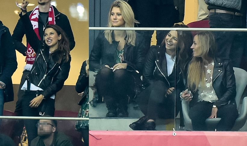Anna Lewandowska na meczu Polska-Kazachstan