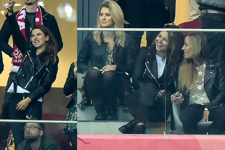 Anna Lewandowska na meczu Polska-Kazachstan