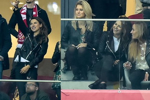 Anna Lewandowska na meczu Polska-Kazachstan