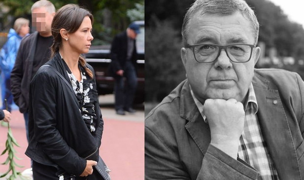 Kinga Rusin na pogrzebie Grzegorza Miecugowa