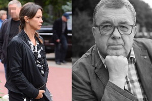 Kinga Rusin na pogrzebie Grzegorza Miecugowa