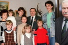 Lech Wałęsa z rodziną