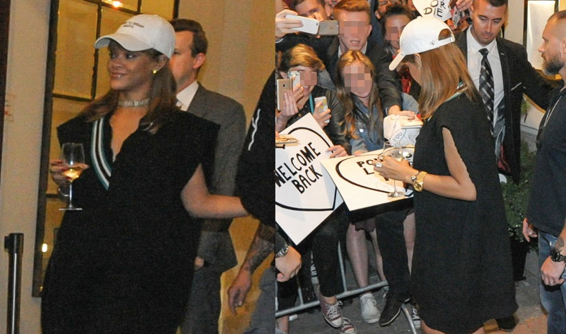 Rihanna opuszcza hotel Bristol