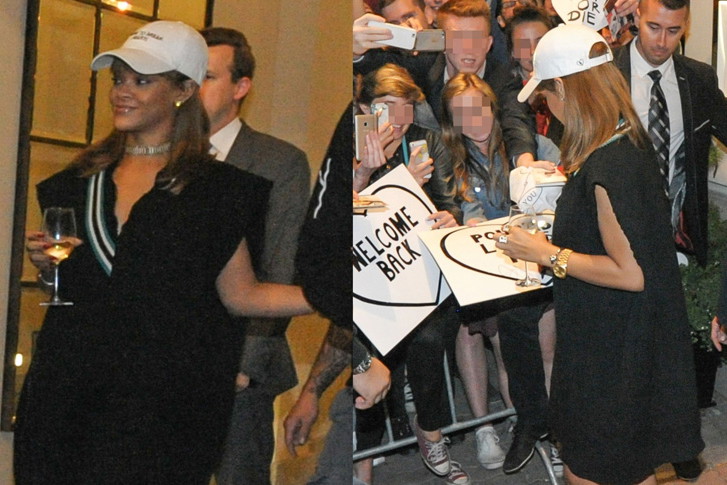 Rihanna opuszcza hotel Bristol