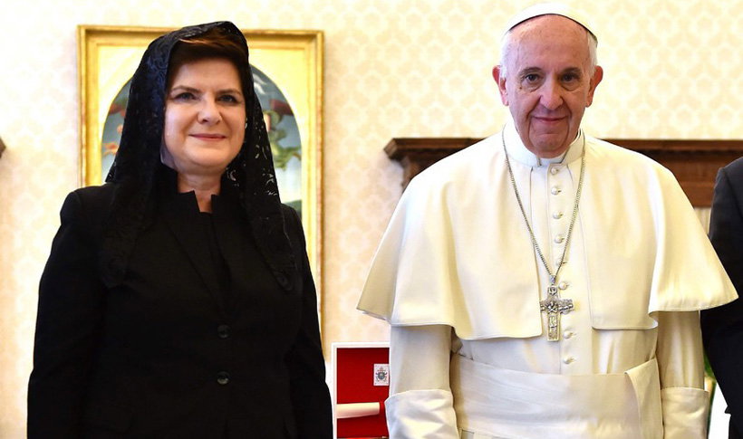 Beata Szydło na audiencji u papieża Franciszka