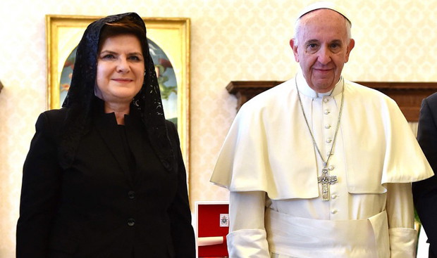 Beata Szydło na audiencji u papieża Franciszka