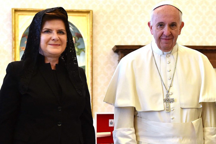 Beata Szydło na audiencji u papieża Franciszka