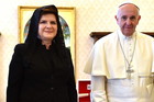 Beata Szydło na audiencji u papieża Franciszka