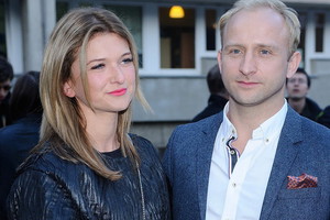 Borys Szyc i Justyna Jeger- Nagłowska na premierze filmu o Irenie Sendlerowej