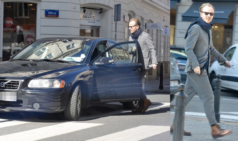 Jacek Borcuch parkuje na przejściu dla pieszych