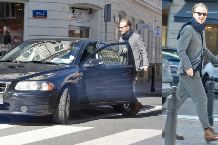 Jacek Borcuch parkuje na przejściu dla pieszych