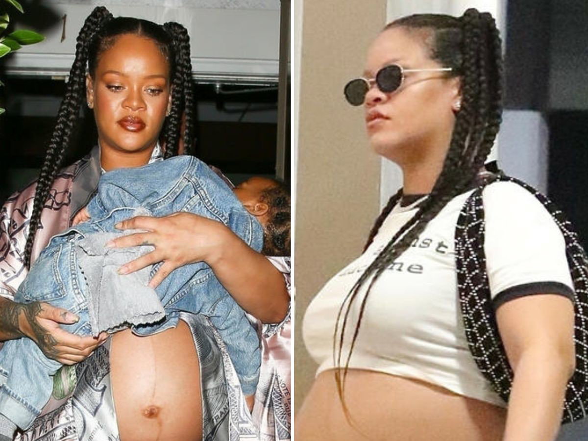 Rihanna na chwilę przed porodem