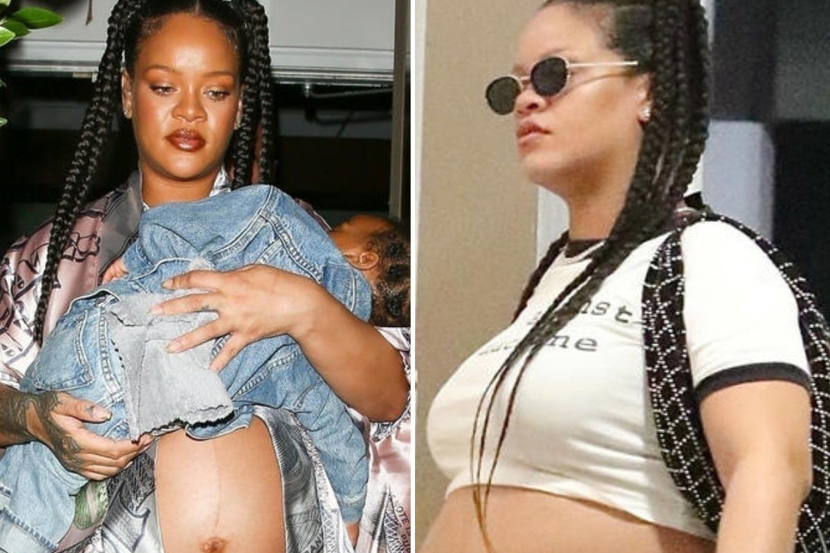 Rihanna na chwilę przed porodem