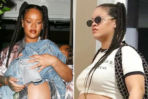 Rihanna na chwilę przed porodem
