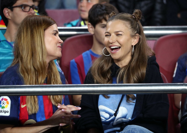 Anna Lewandowska na meczu Barcelona - Girona