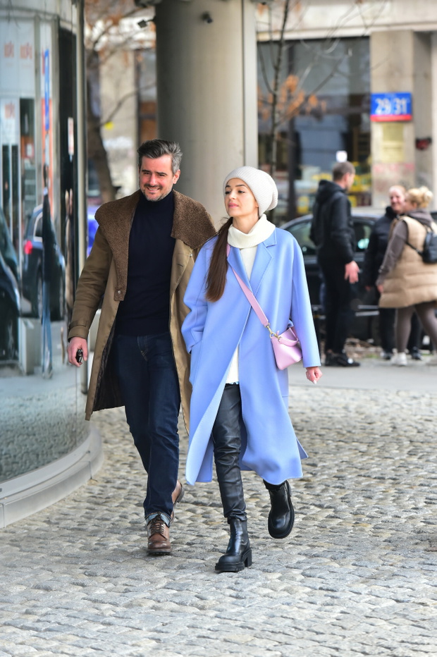 Agnieszka Wied?ocha i Antoni Pawlicki  przed studiem DDTVN