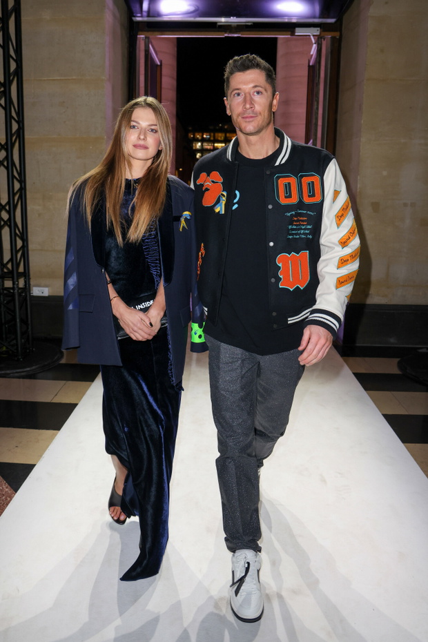 Anna i Robert Lewandowscy na pokazie Off-White w Pary?u