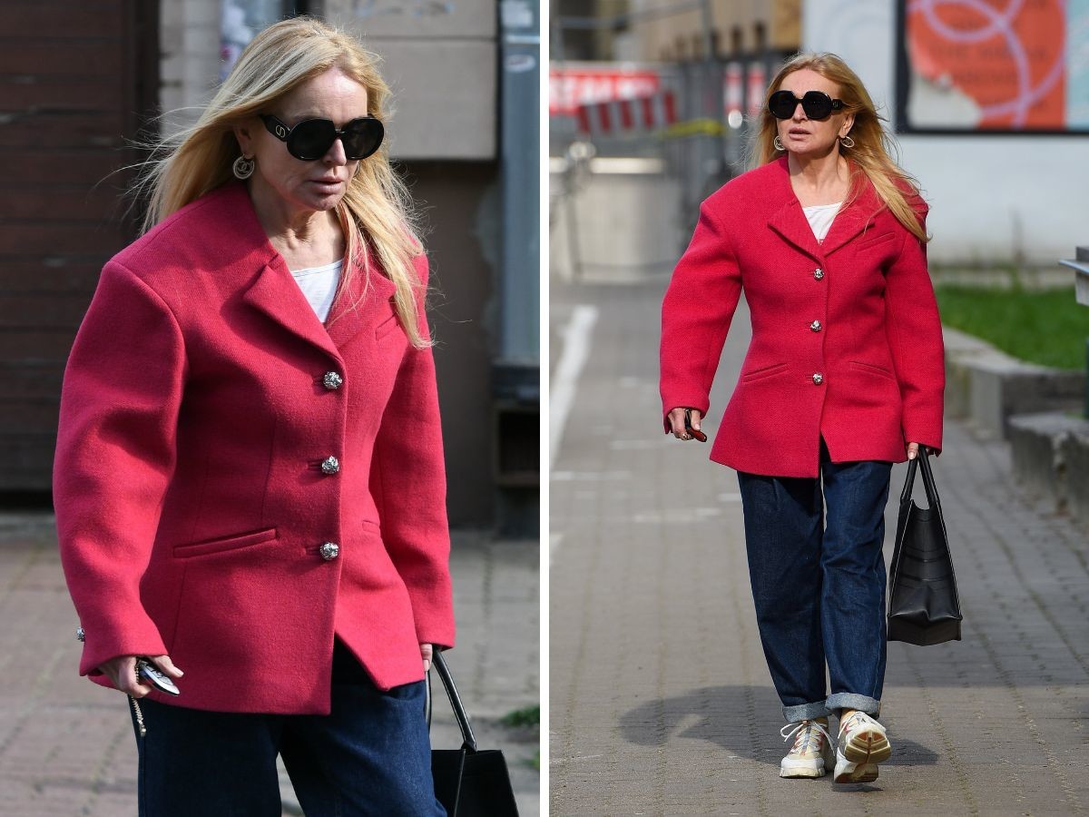 Monika Olejnik z torbą i butami za 20 tys. zł