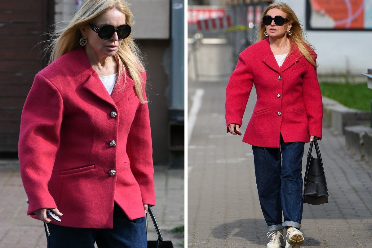 Monika Olejnik z torbą i butami za 20 tys. zł