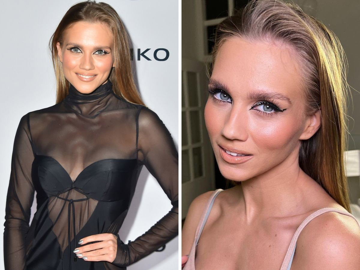Agnieszka Kaczorowska w odważnej stylizacji na pokazie  00