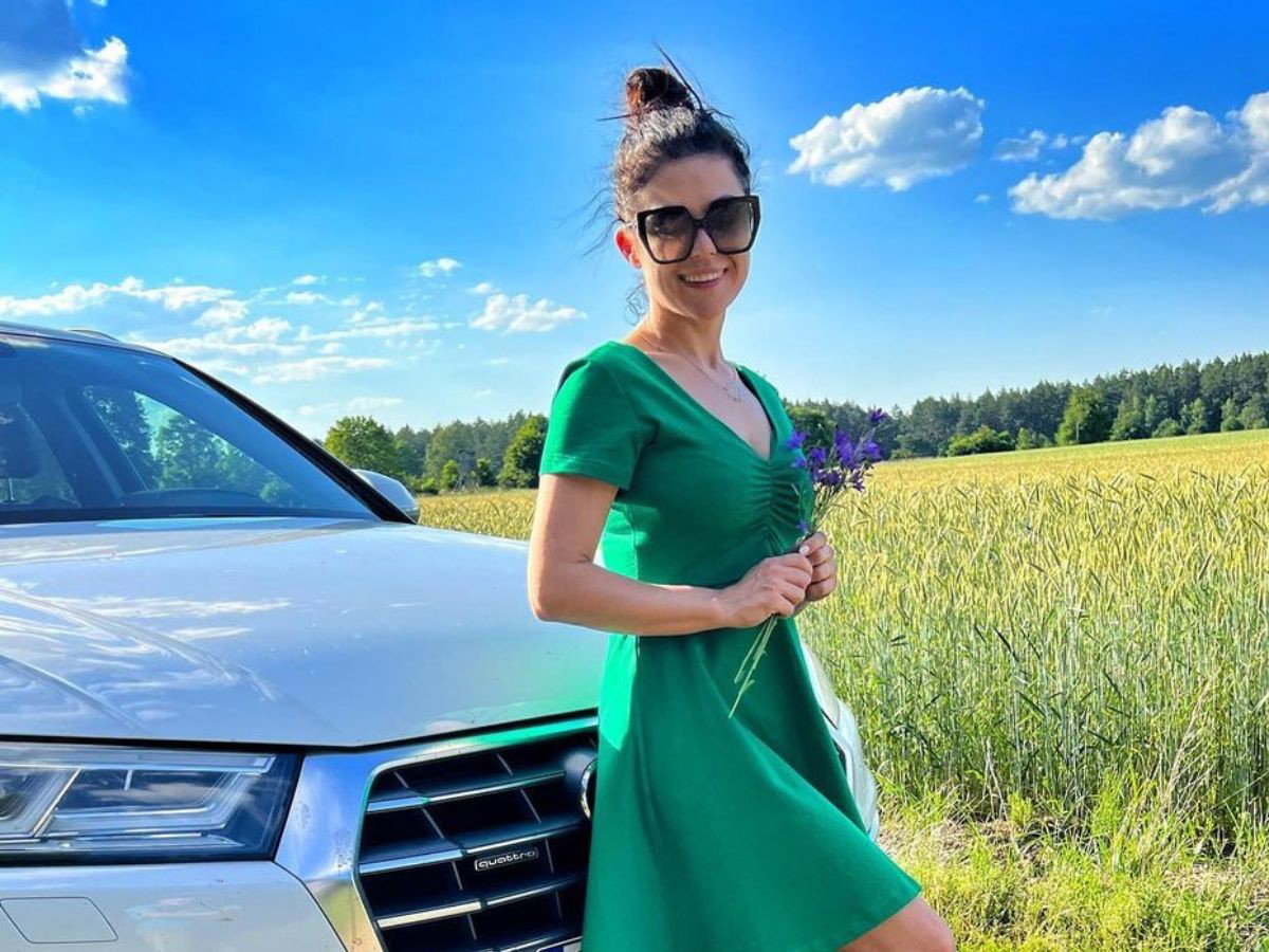 Katarzyna Cichopek w modnej zielonej sukience
