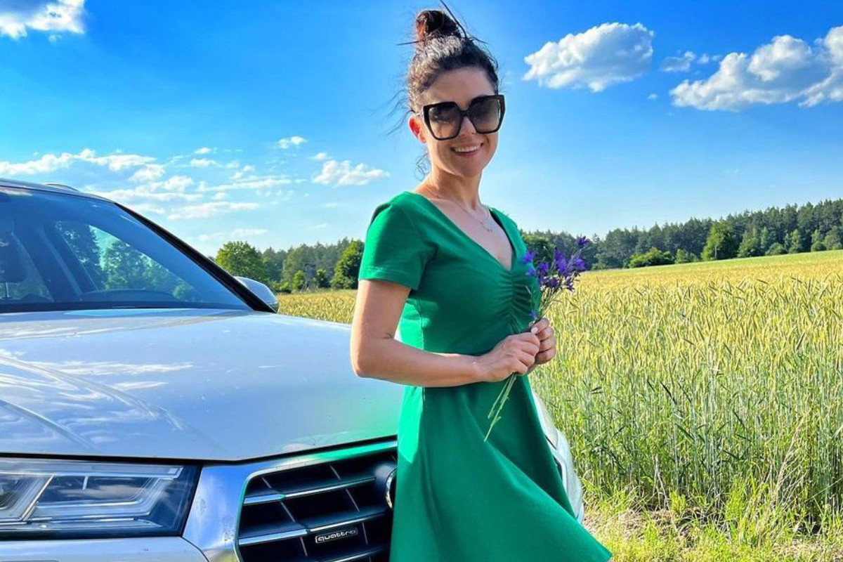 Katarzyna Cichopek w modnej zielonej sukience