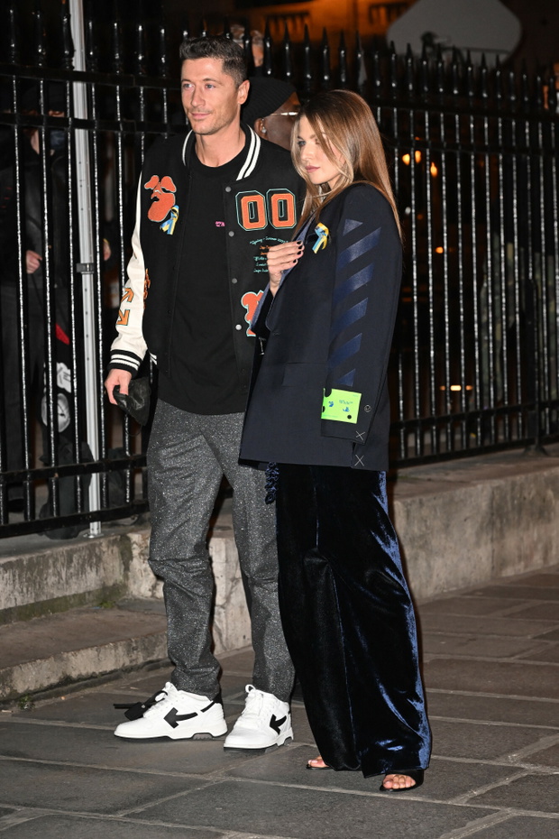 Anna i Robert Lewandowscy na pokazie Off-White w Pary?u