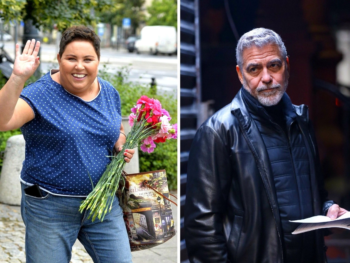 Dorota Wellman i George Clooney