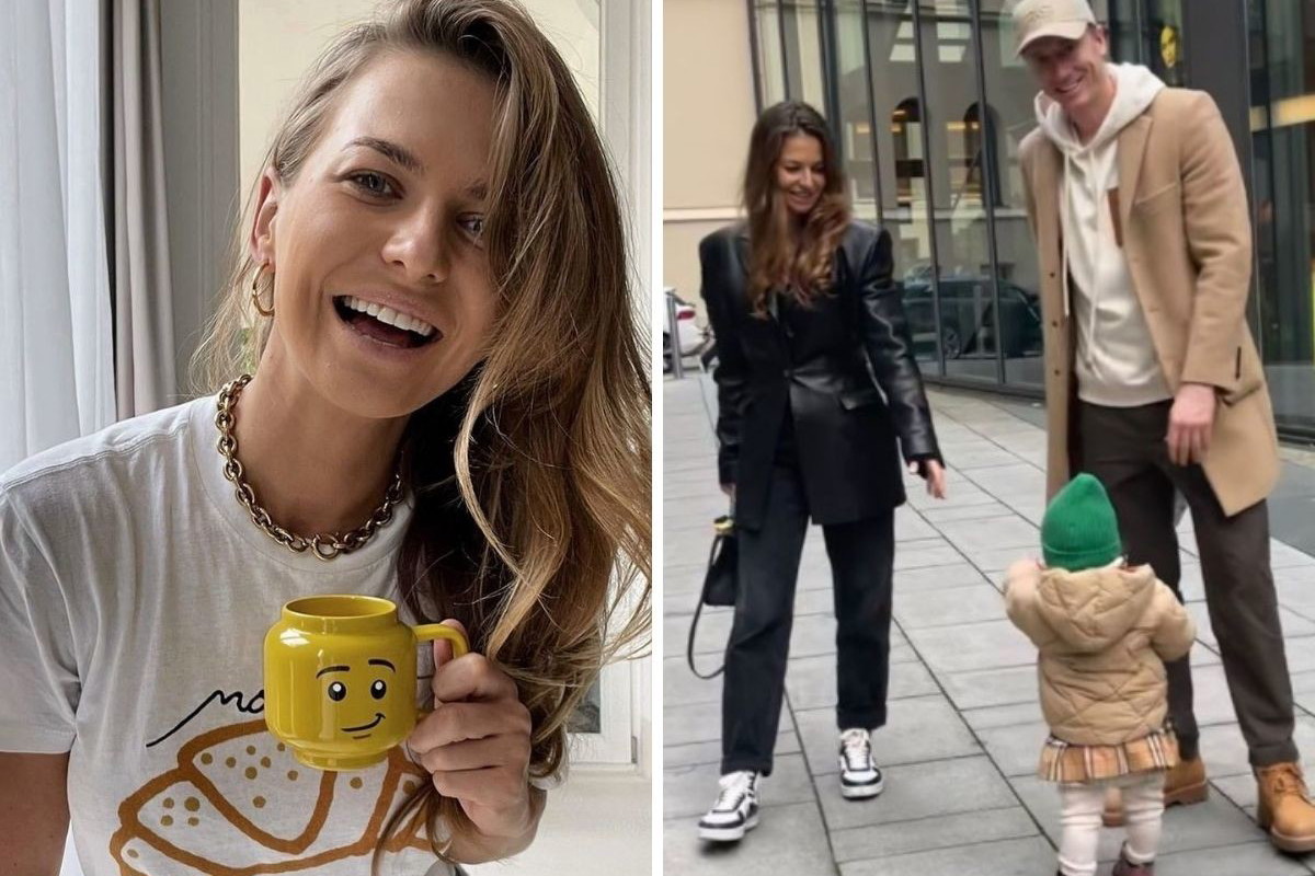Anna Lewandowska na spacerze z Laurą