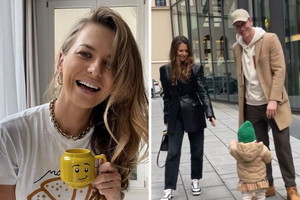 Anna Lewandowska na spacerze z Laurą