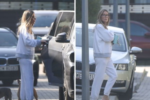Małgorzata Rozenek w dresie odwozi syna do szkoły