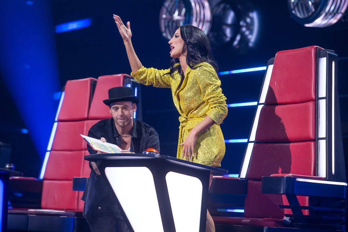 Justyna Steczkowska na planie The Voice of Poland