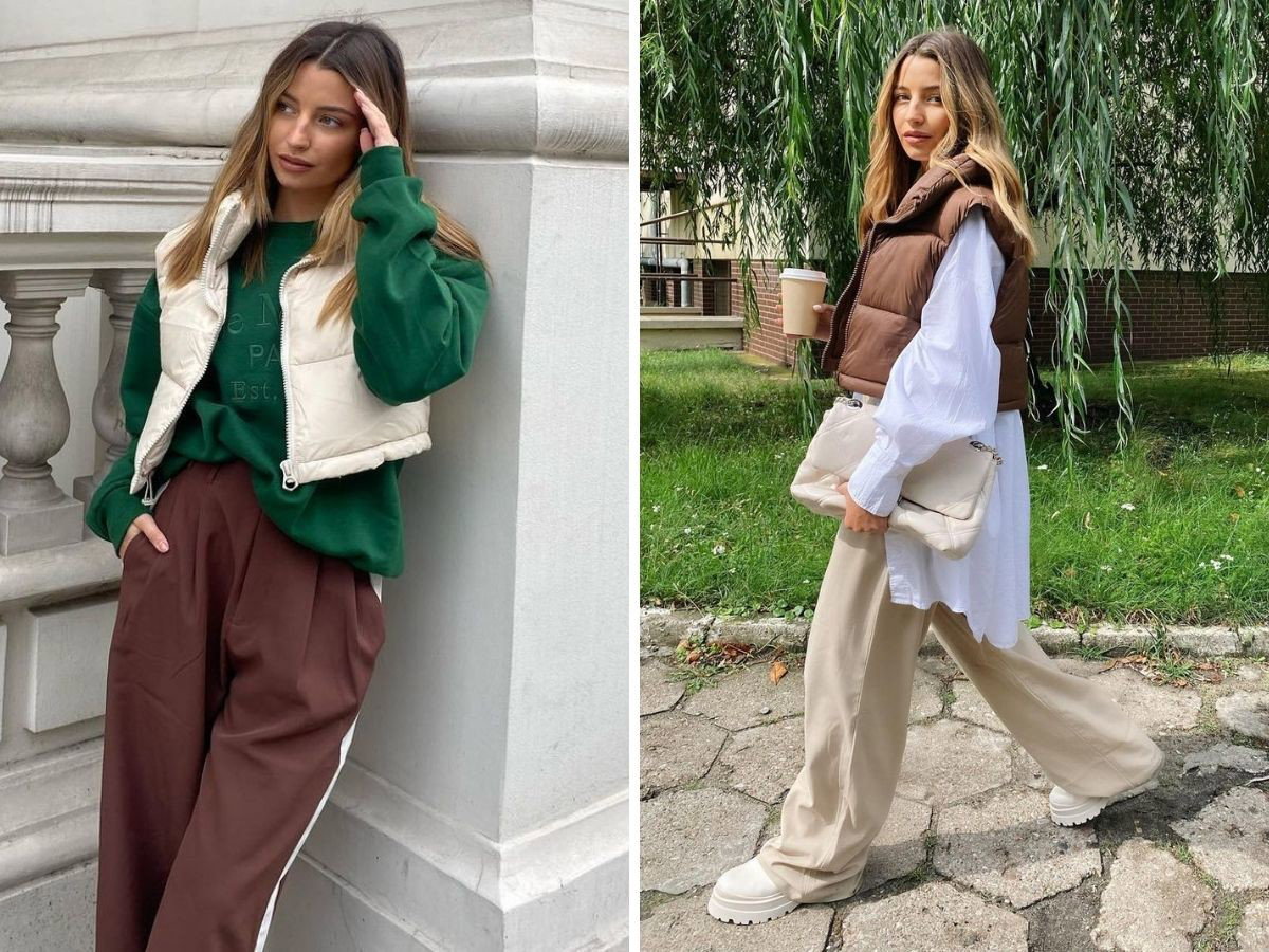 Julia Wieniawa w modnej pikowanej kamizelce Stradivarius