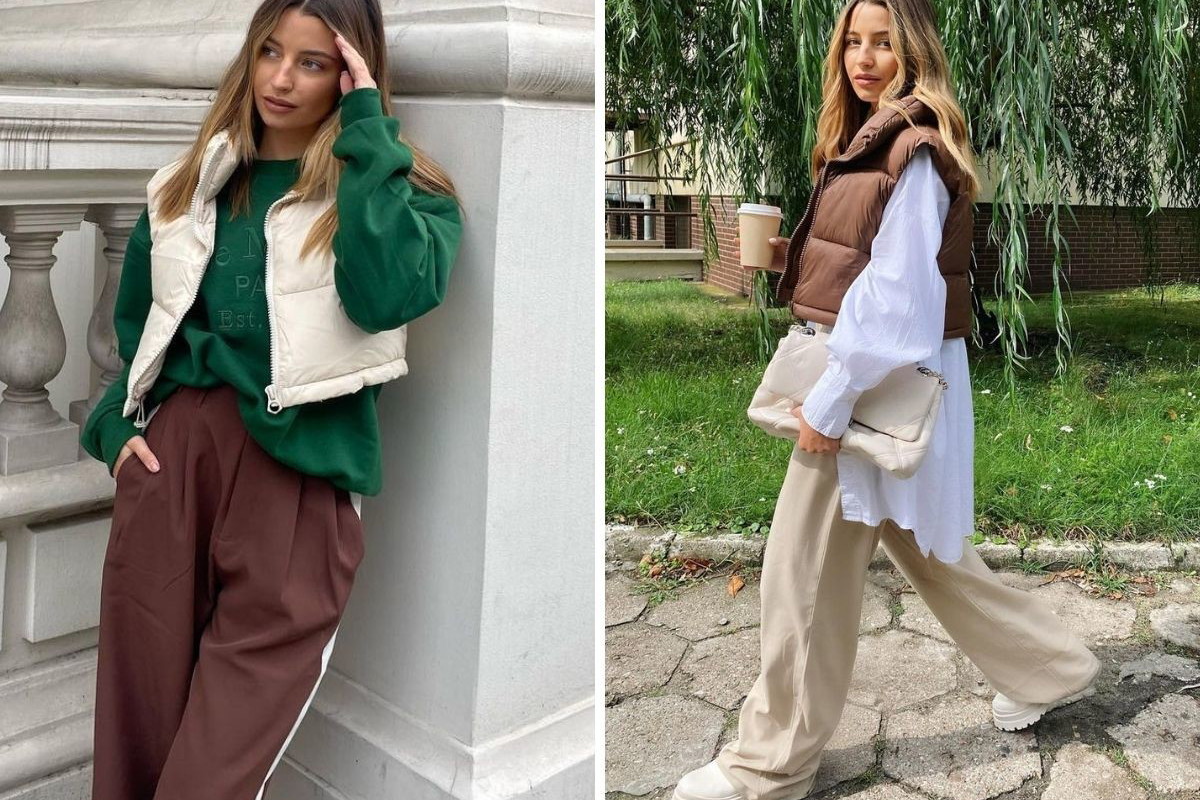 Julia Wieniawa w modnej pikowanej kamizelce Stradivarius