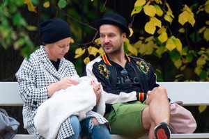 Kasia Warnke i Piotr Stramowski na spacerze