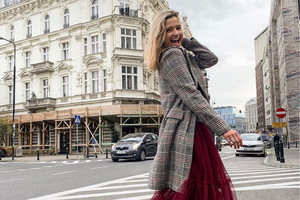 Joanna Koroniewska w tiulowej spódnicy