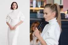Agnieszka Kaczorowska w białej sukience z Reserved